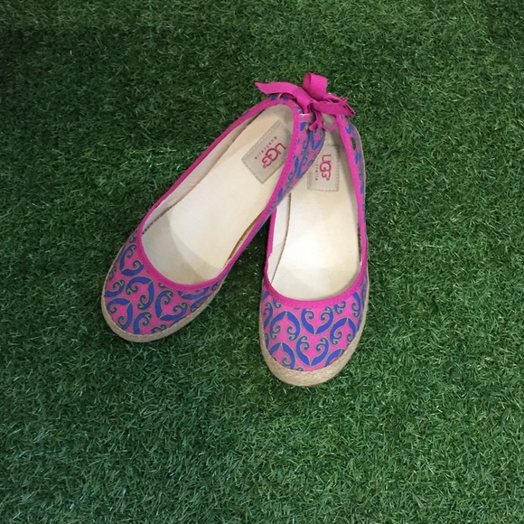 UGG Shoes - Ugg Indah Marrakech Pink Blue espadrille sz 6 EUC